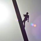 man walking to the sky (Jonathan Borofsky) - der Sonne entgegen...