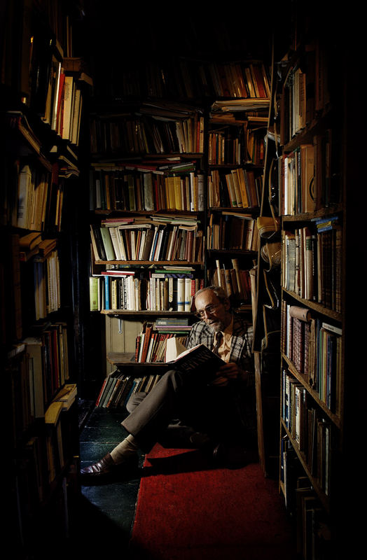 Man with books