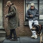 Man with dog and beeer