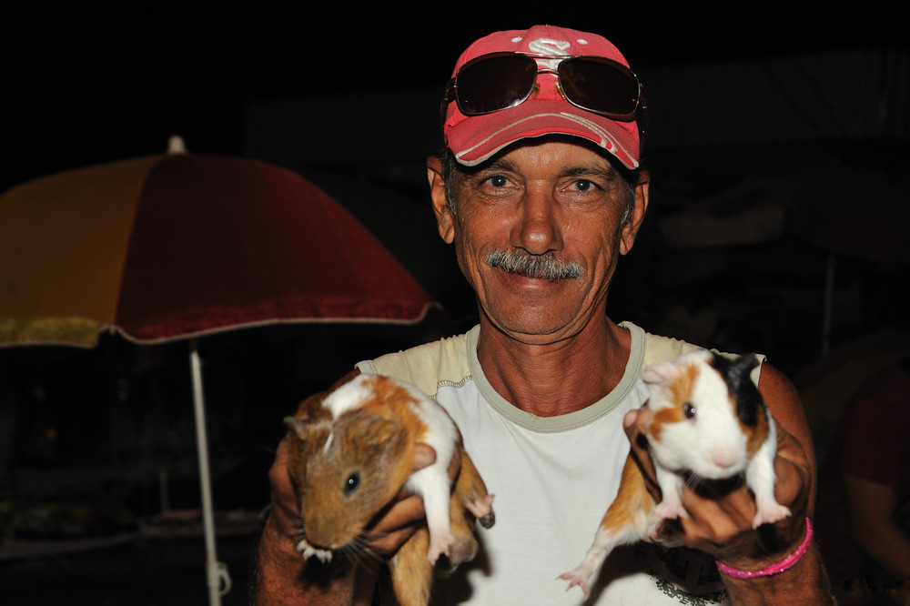 Man with Hamsters