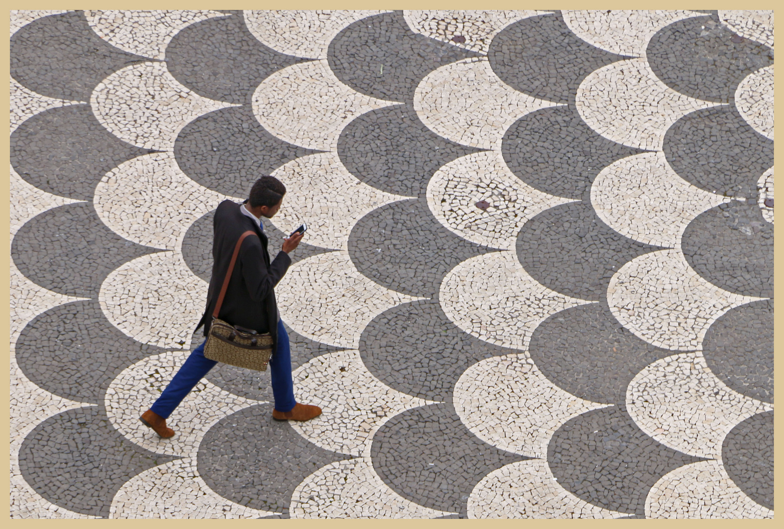 man with phone funchal