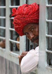 Man with red turban