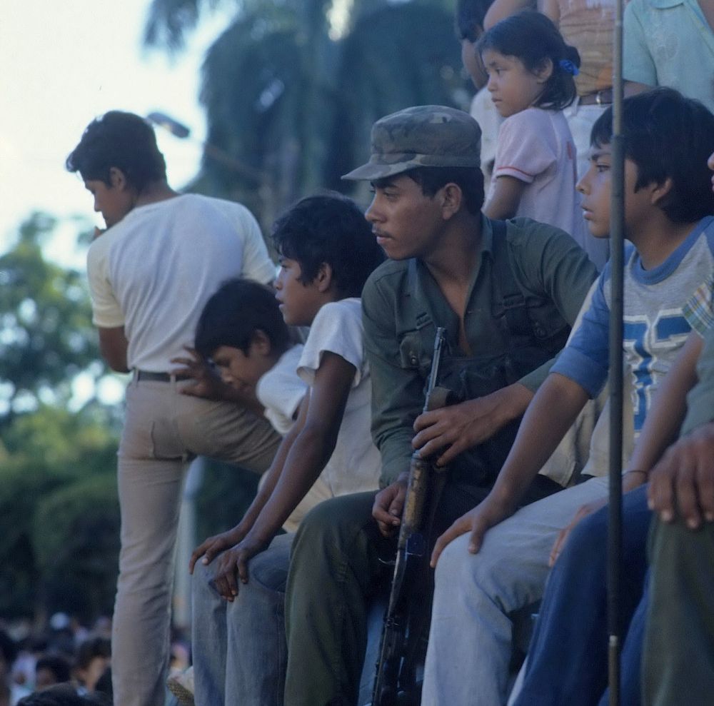Managua 1984. Am Rand einer Kundgebung
