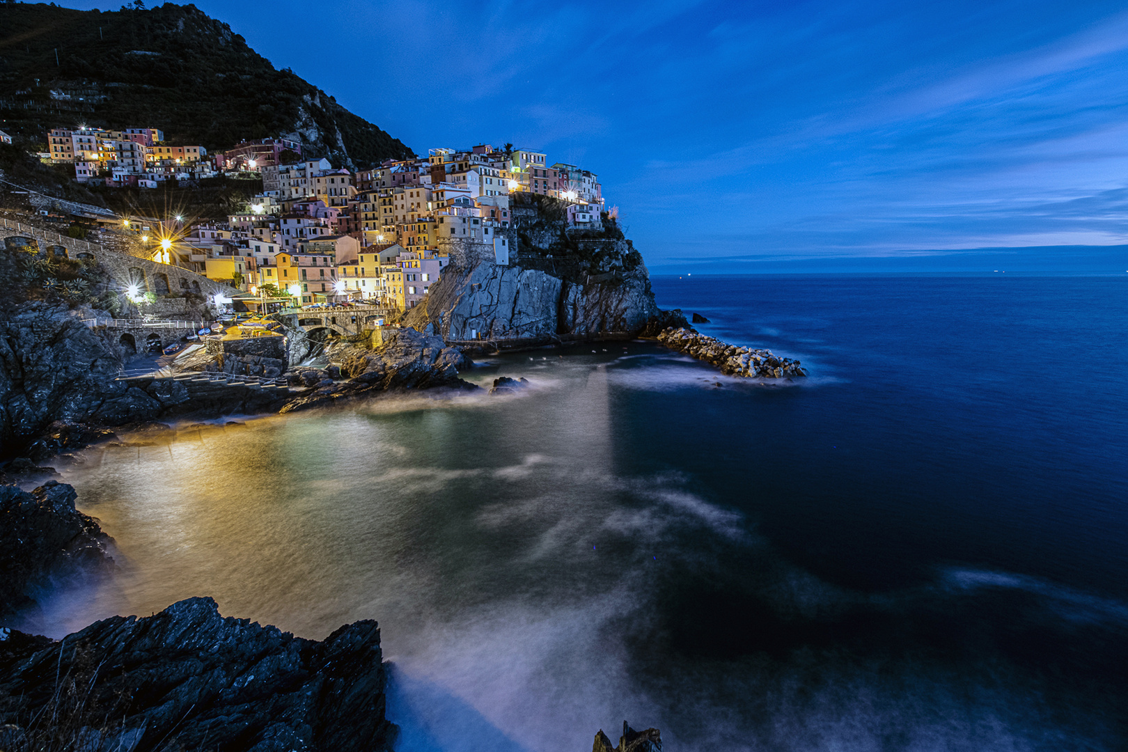 Manarola, dopo il tramonto