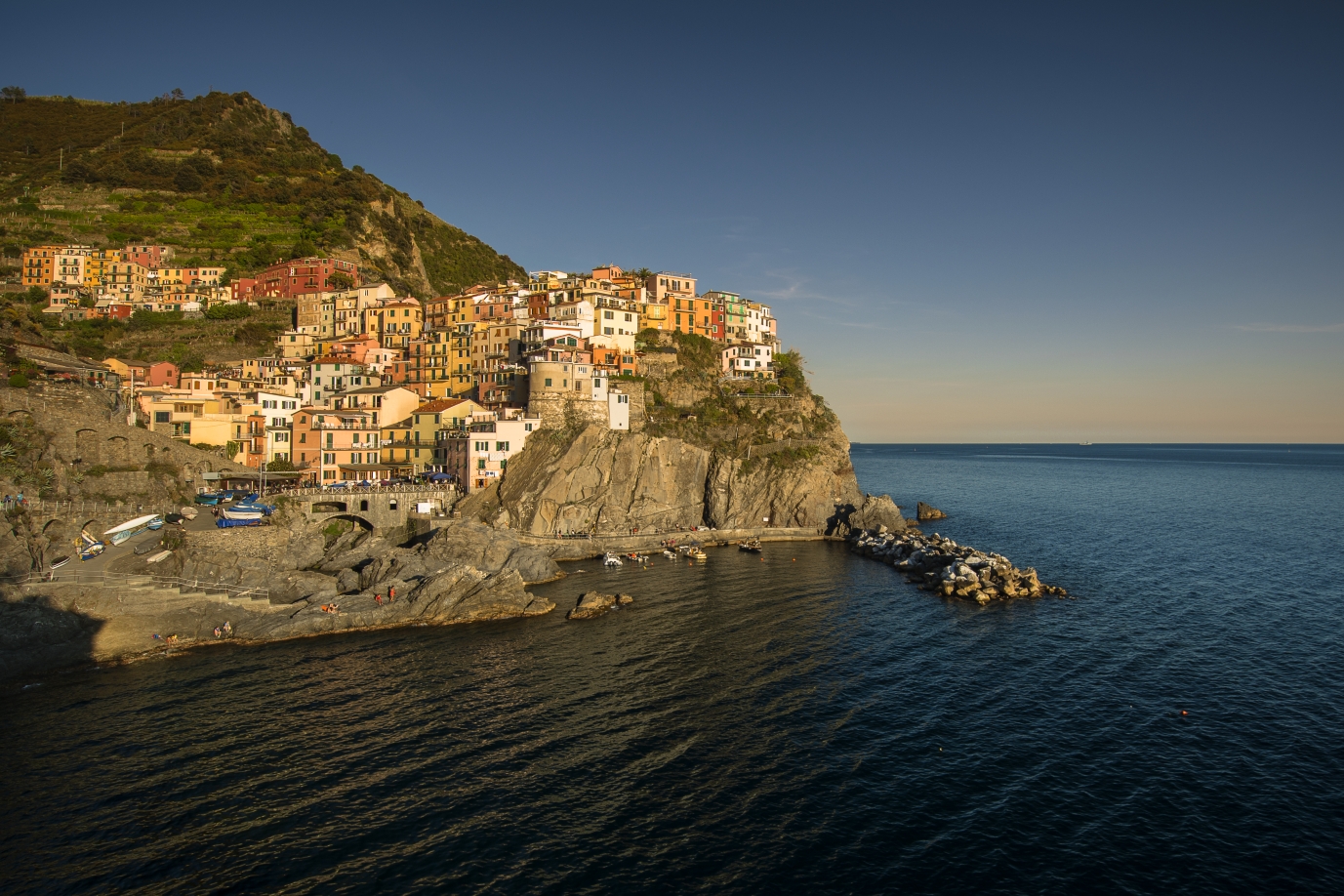 Manarola im Sonnenuntergang