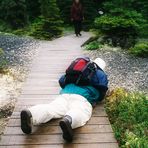 Manchmal erntet man nur mitleidige Blicke als einsatzbereiter Naturfotograf.