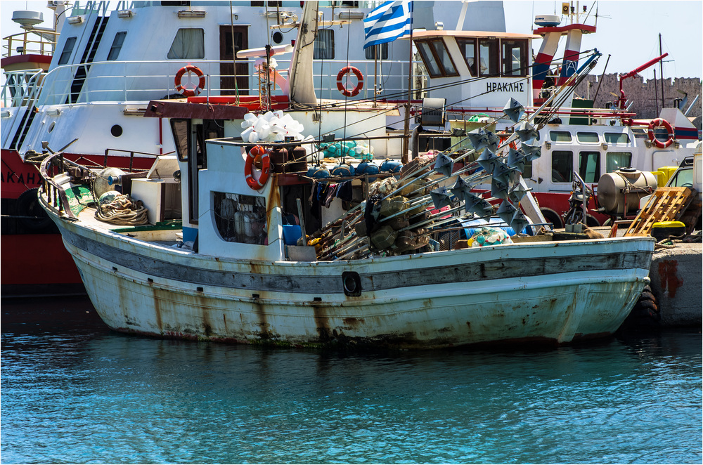 ... manchmal sieht so ein Schiff auch nach Arbeit aus