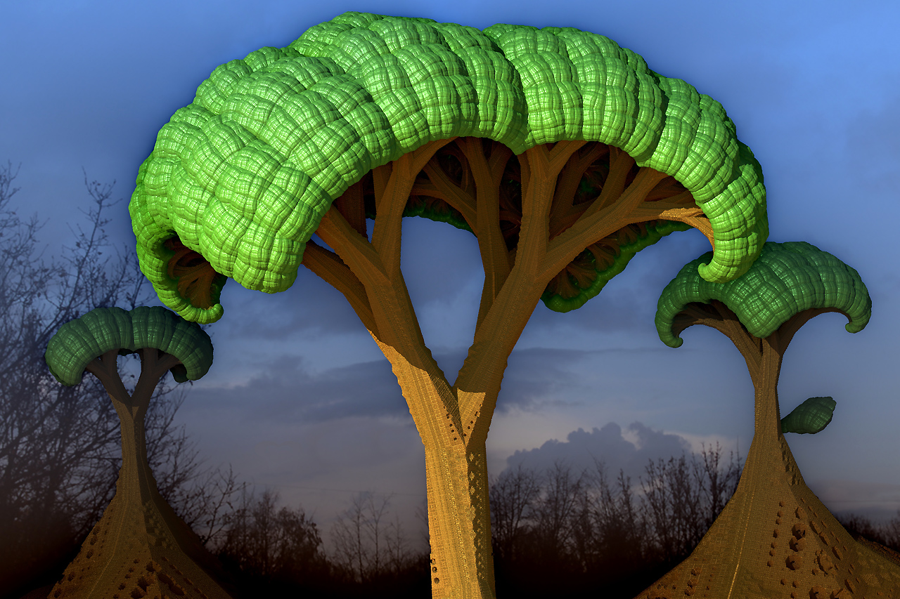 Mandelbulb Bäume wachsen auch in den Himmel