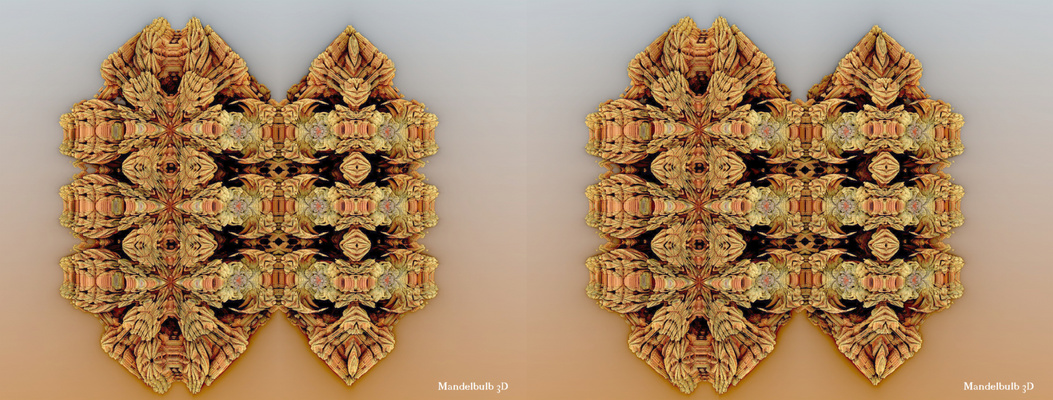 Mandelbulb Fraktale - 3D Kreuzblick