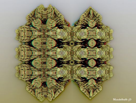 Mandelbulb Fraktale - Anaglyphe