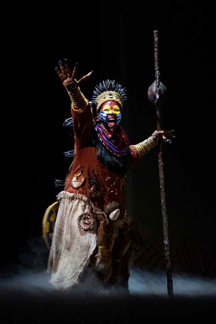 Mandrill Rafiki aus "Lion King - Das Musical", Basel 2015