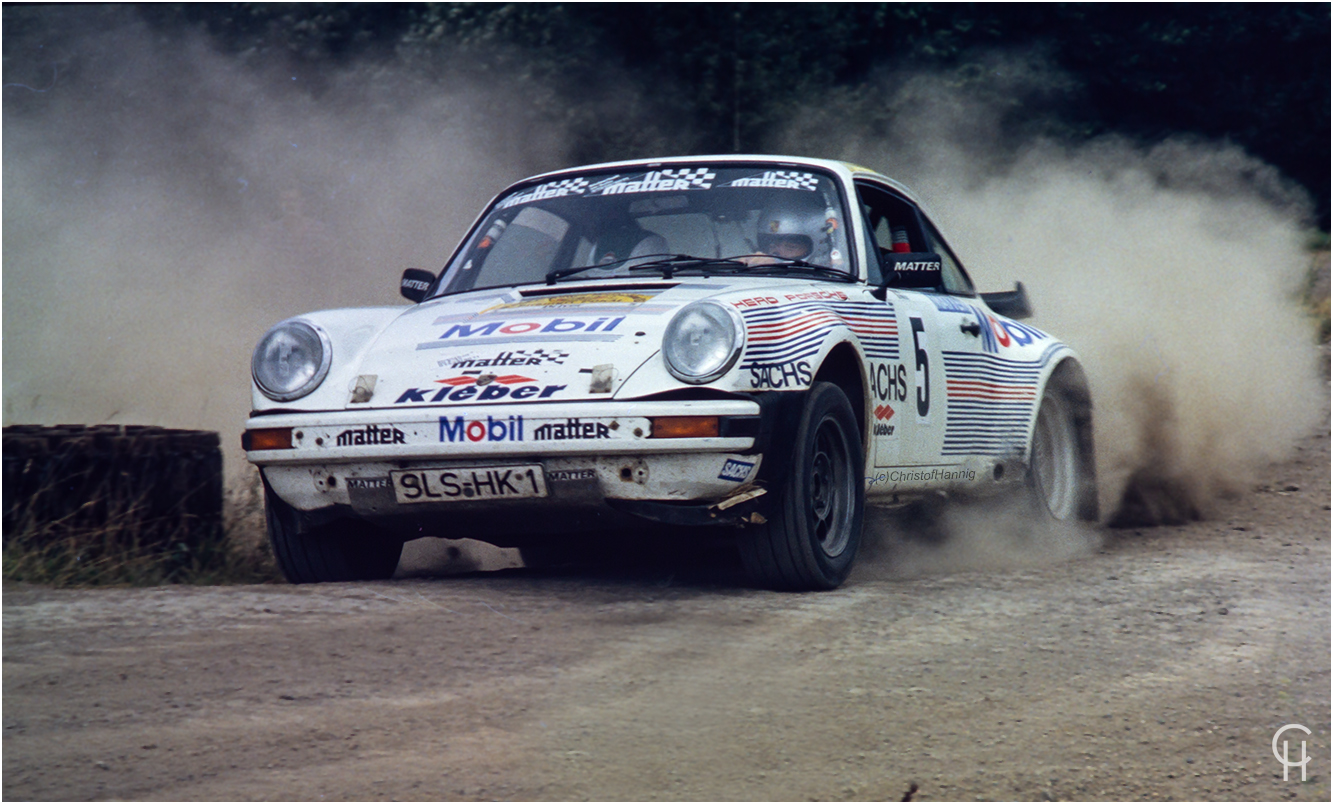 Manfred Hero im Porsche Turbo - Deutschland Rallye 1983