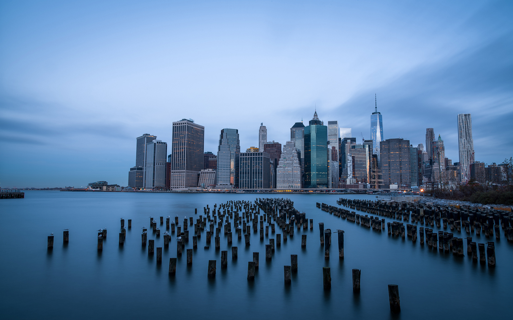 Manhattan bei Sonnenaufgang