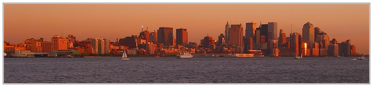 Manhattan bei Sonnenuntergang