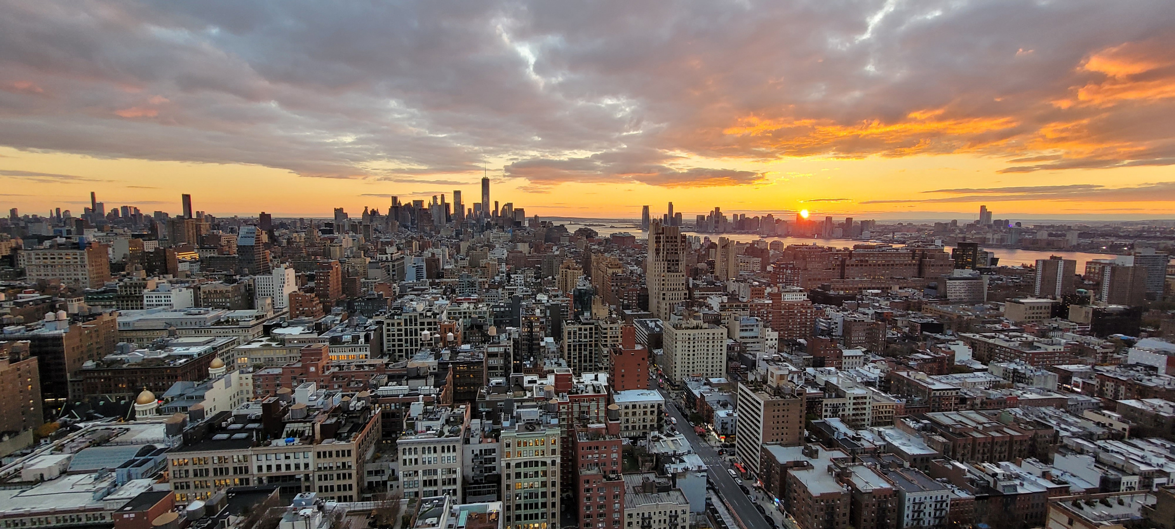 Manhattan  bei Sonnenuntergang 