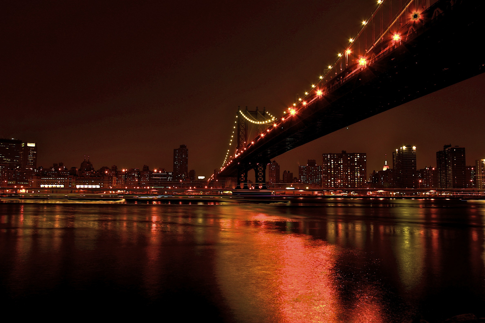 Manhattan Bridge @ night