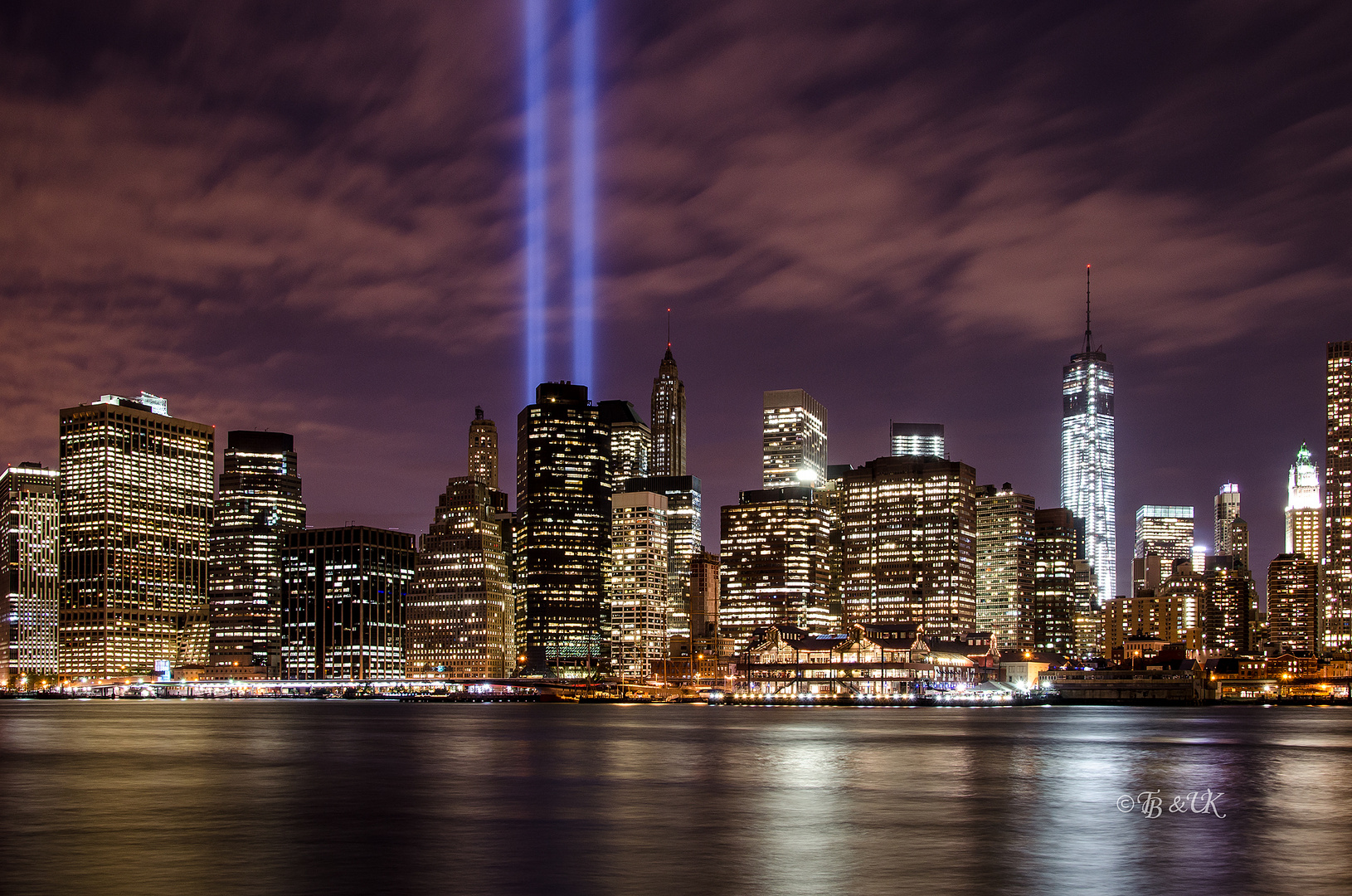 Manhattan by night 9/11