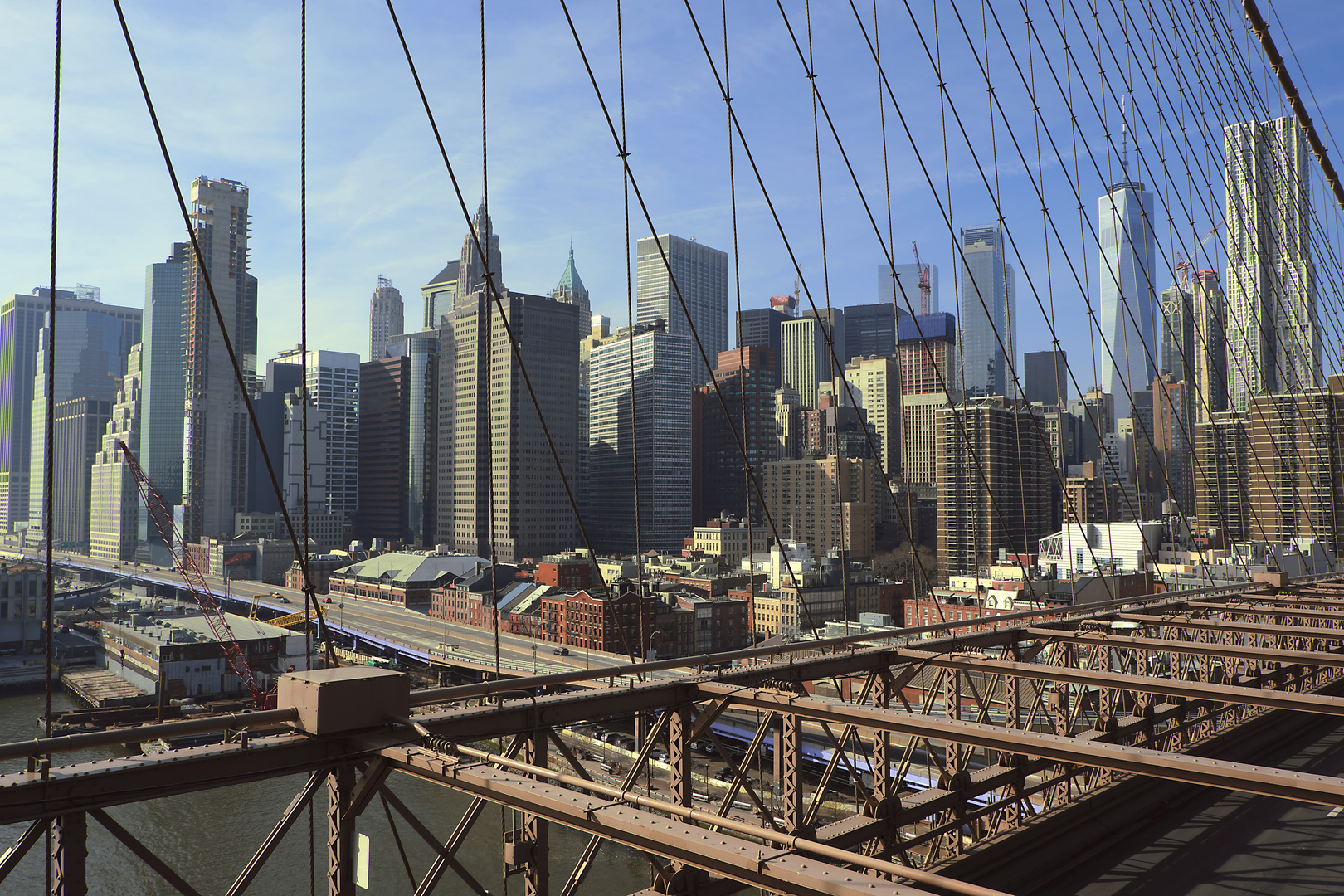 Manhattan depuis Brooklyn bridge