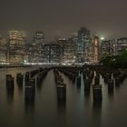 Manhattan di sera vista da Brooklyn Park