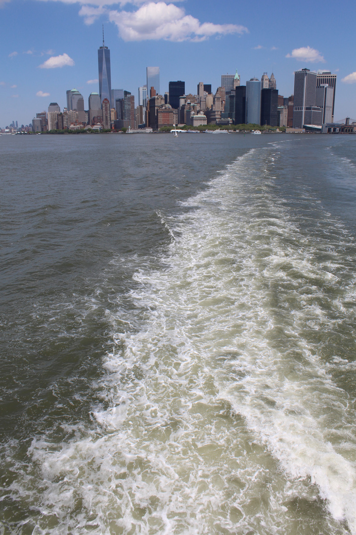 Manhattan Island from Staten Island Ferry