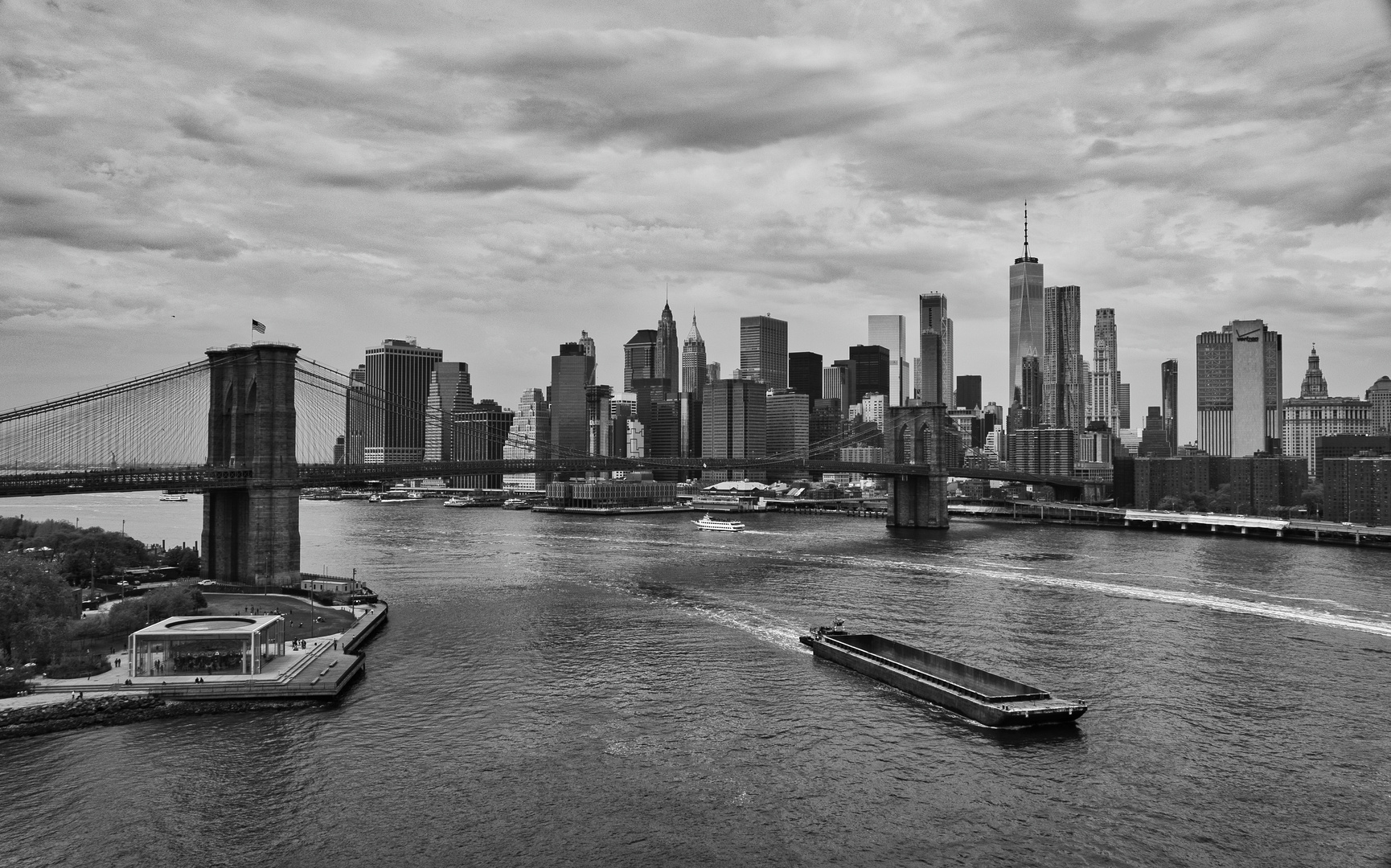 Manhattan mit Brooklyn Bridge