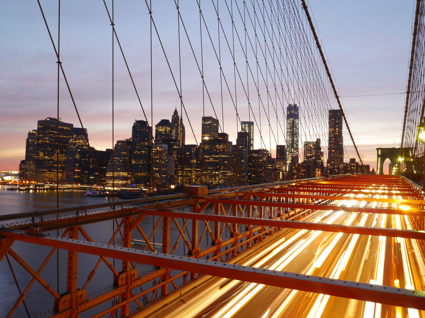 Manhattan skyline at night