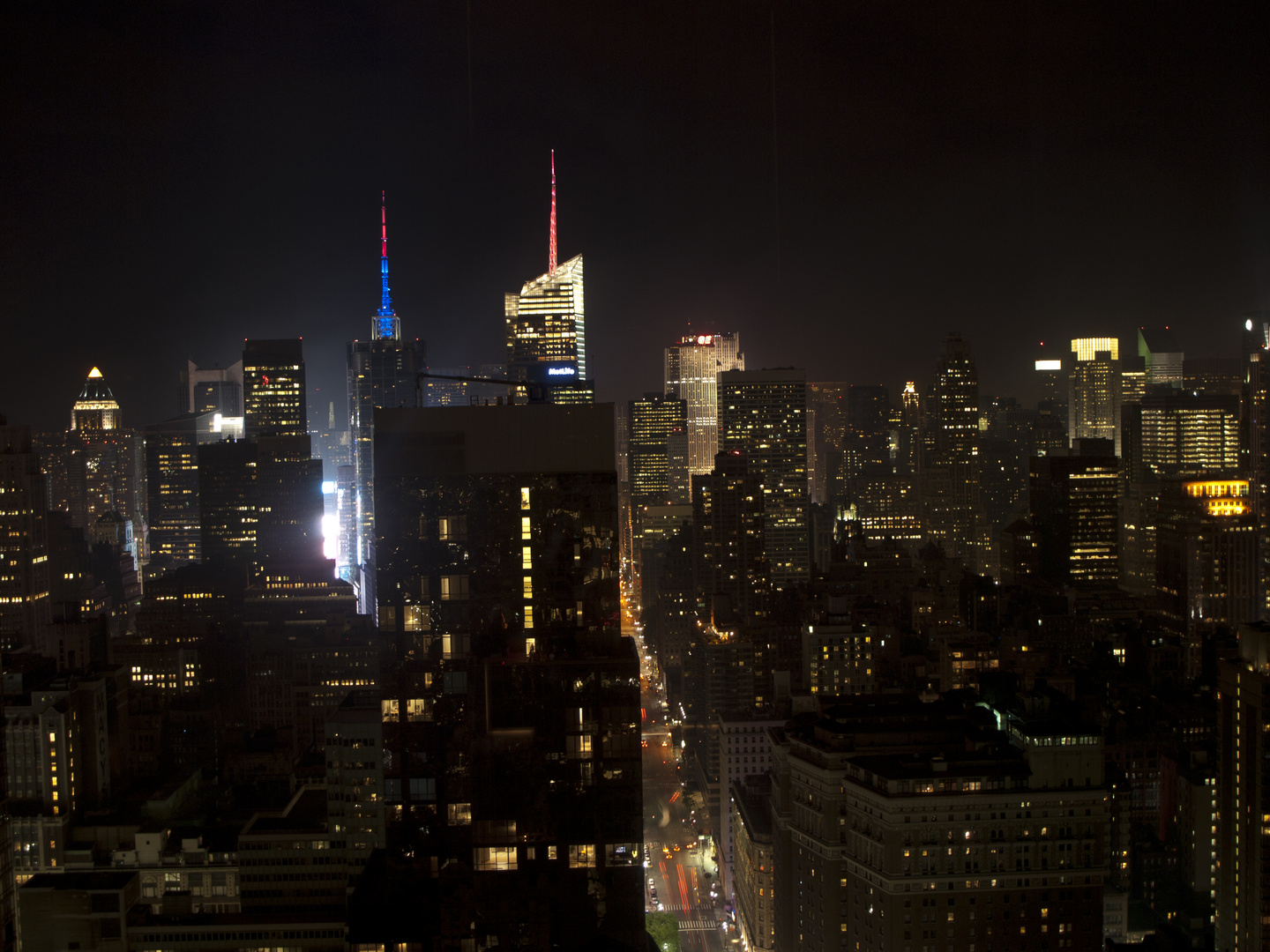 Manhattan skyline at night