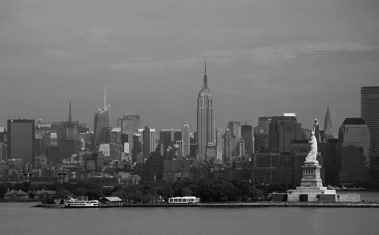 Manhattan Skyline aus ungewöhnlicher Perspektive