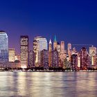 Manhattan skyline im Abendlicht