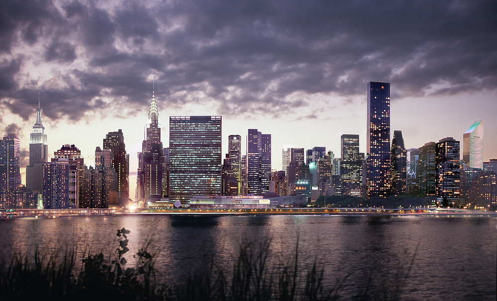 Manhattan skyline mit UNO-Headquaters