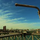 Manhattan von der Brookly Bridge gesehen