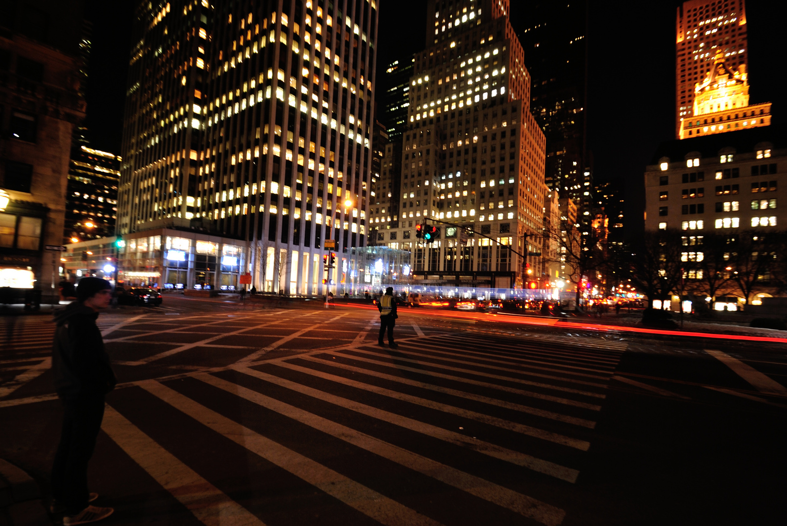 Manhattan - W59 at night - traffic