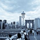 Manhatten von der Brooklyn-Bridge aus gesehen.