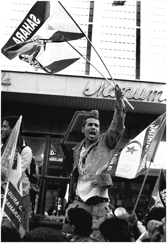 Manifestacion por el pueblo saharaui