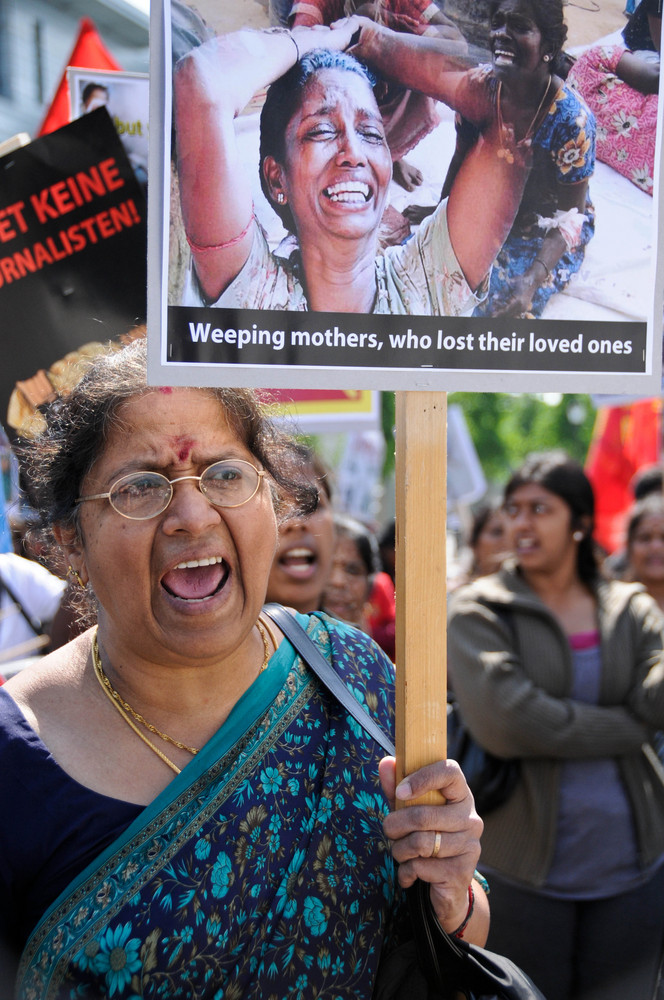 Manifestation tamoule contre la guerre civile au Sri-Lanka