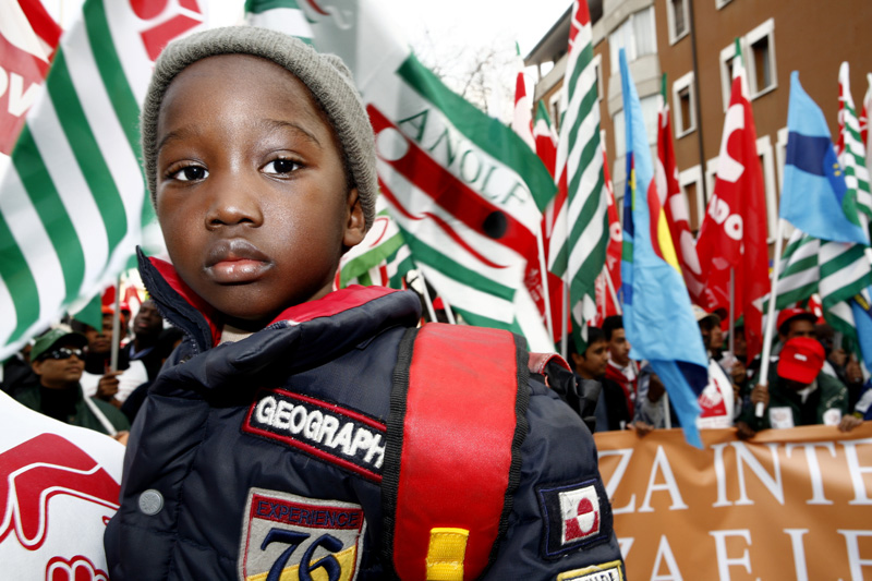 manifestazione di immigrati