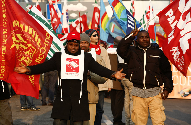 manifestazione di immigrati 3