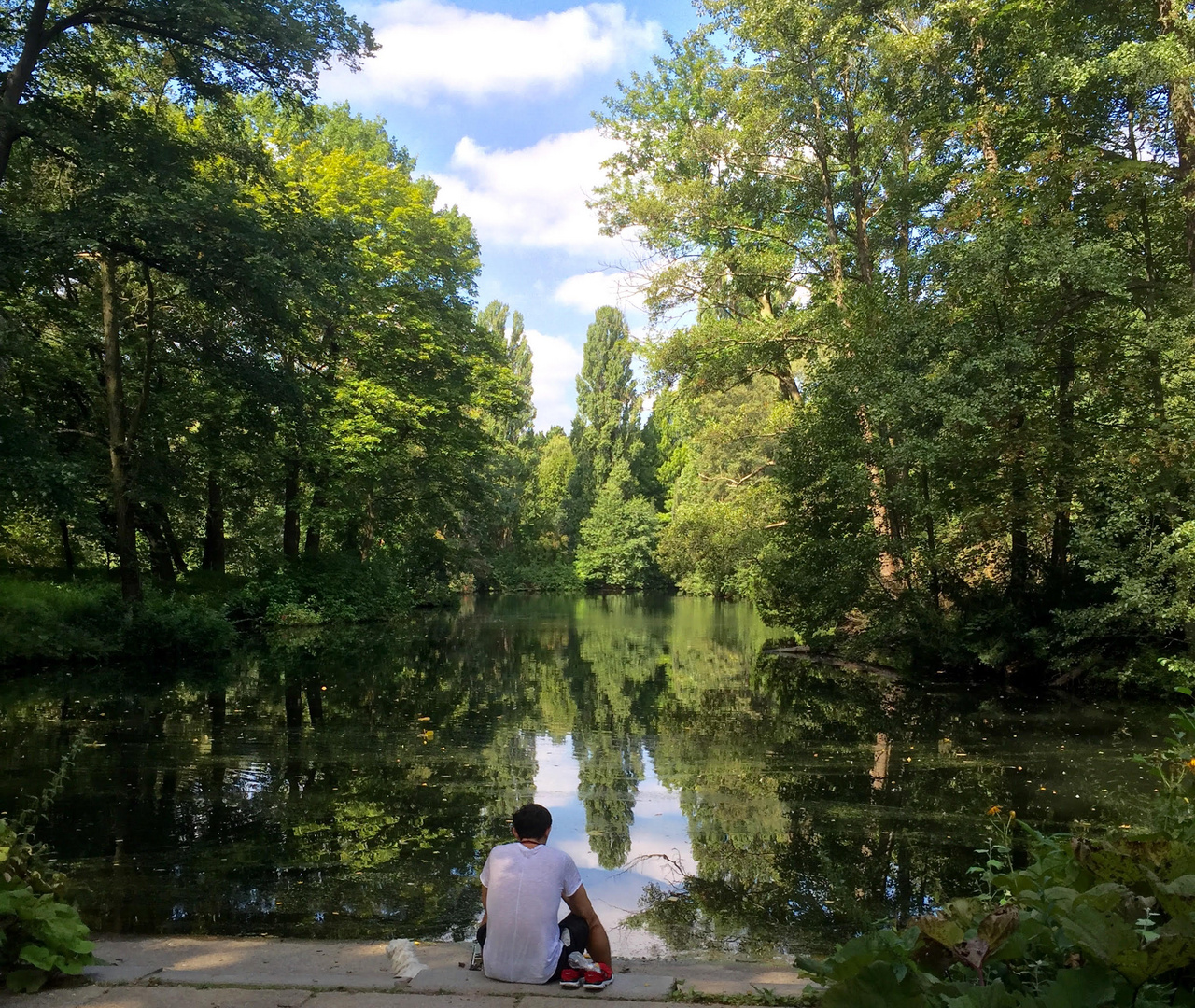 Mann im Tiergarten