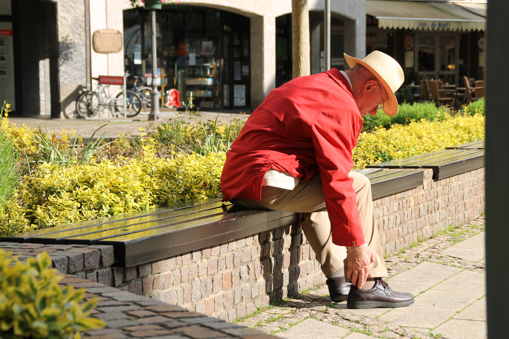 Mann in der Altstadt