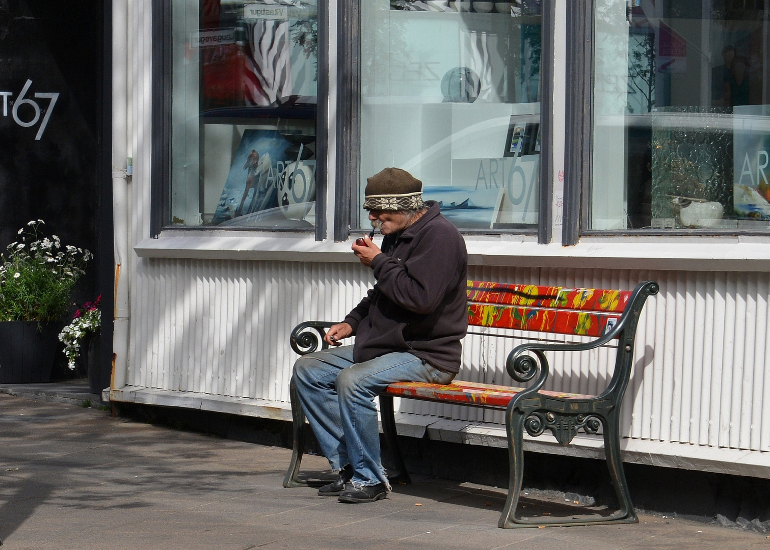 Mann in Reykjavik