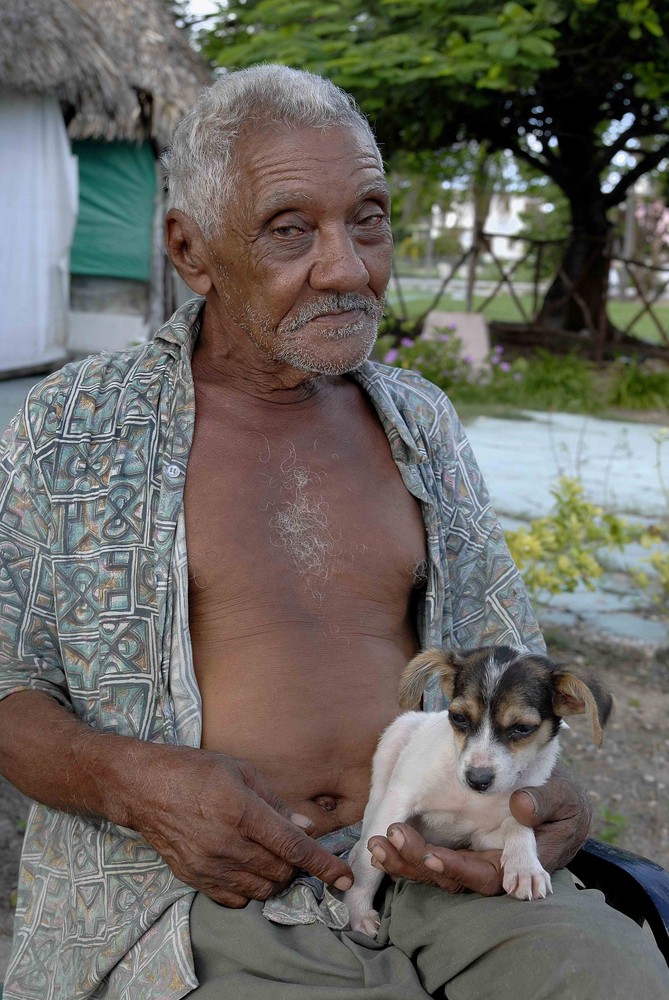 Mann mit Hund