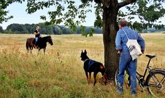 Mann mit Hund