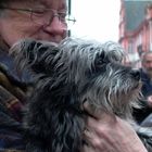 Mann mit Hund in Mainz