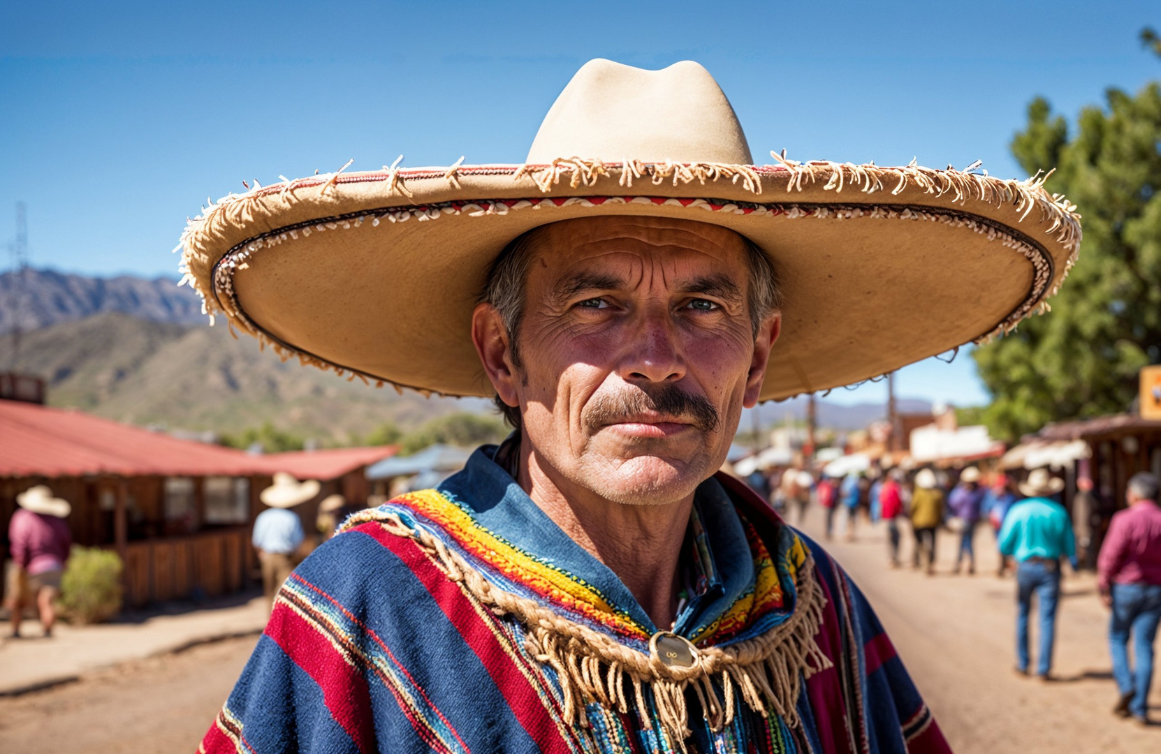 Mann mit Sombrero (KI-Portrait)