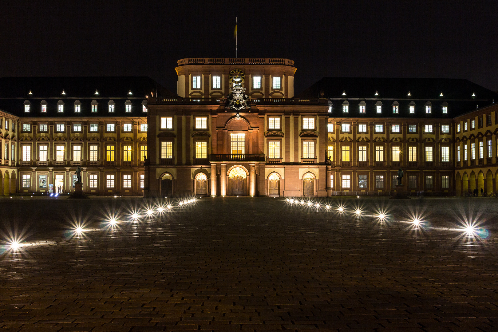 Mannheim Schloss Foto & Bild nachts, world, schloss Bilder auf