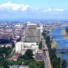 mannheim,blick vom fernmeldeturm auf collini-center