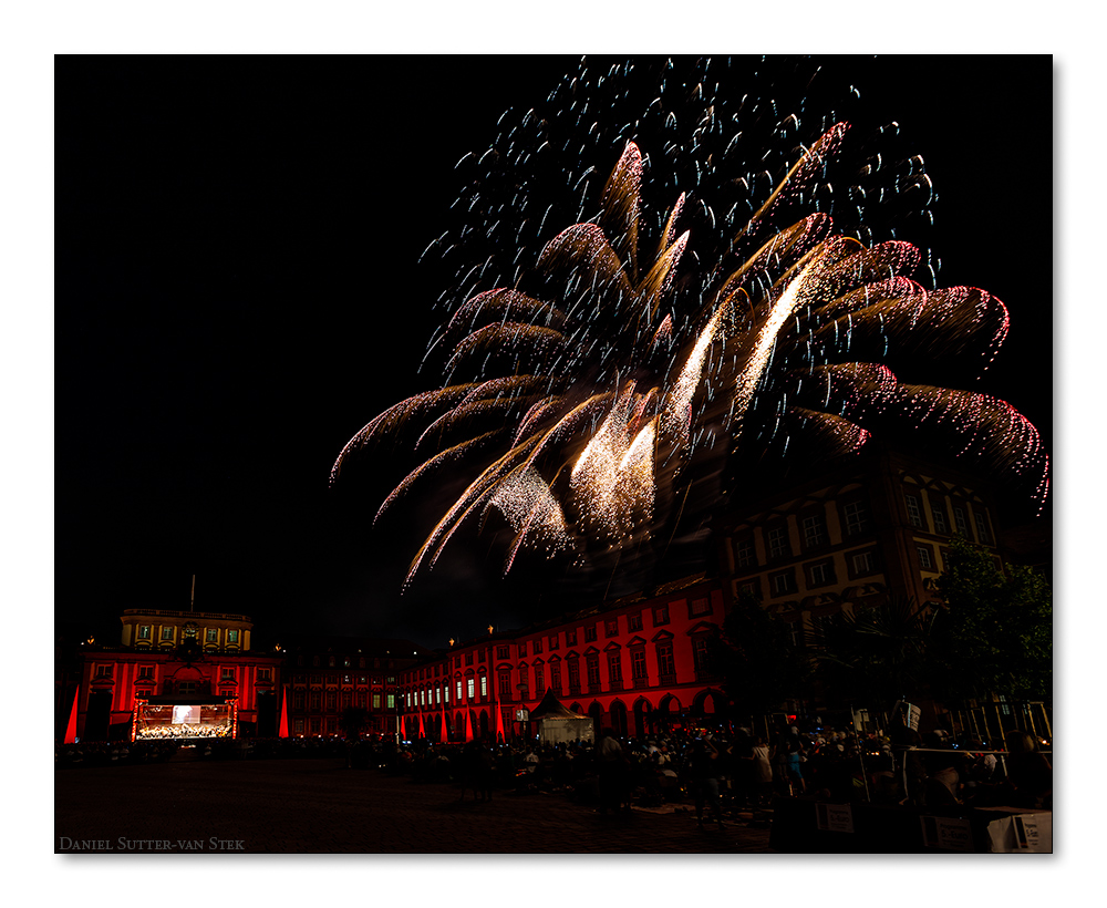 Mannheimer Barockschloss in Flammen 2013