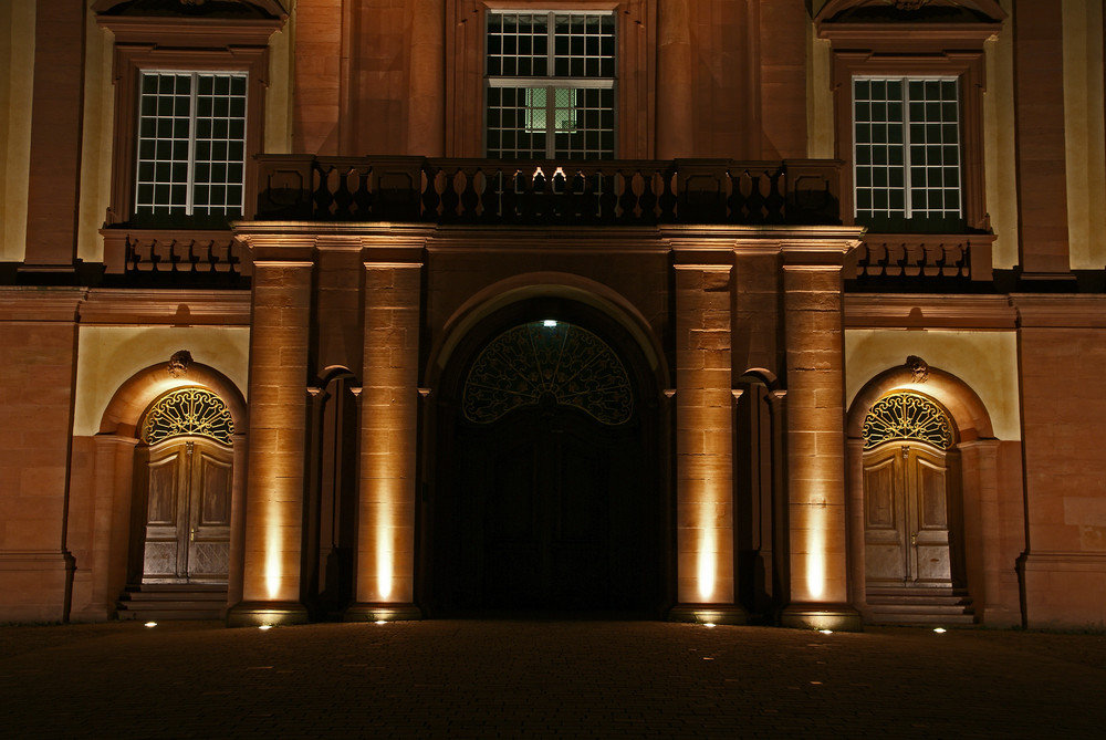 Mannheimer Schloss bei Nacht