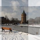 Mannheims Wasserturm im Winter