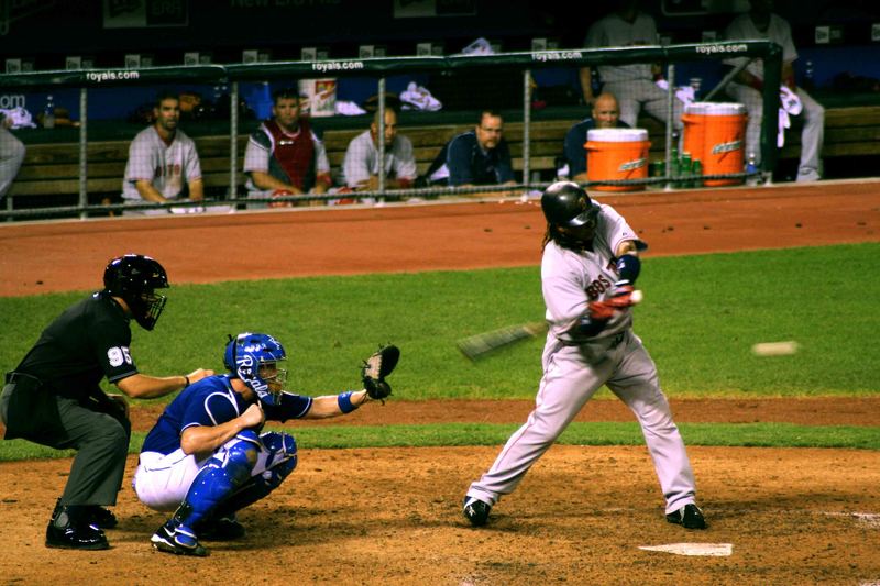 Manny Ramirez at Bat, Royals sweep Red Sox